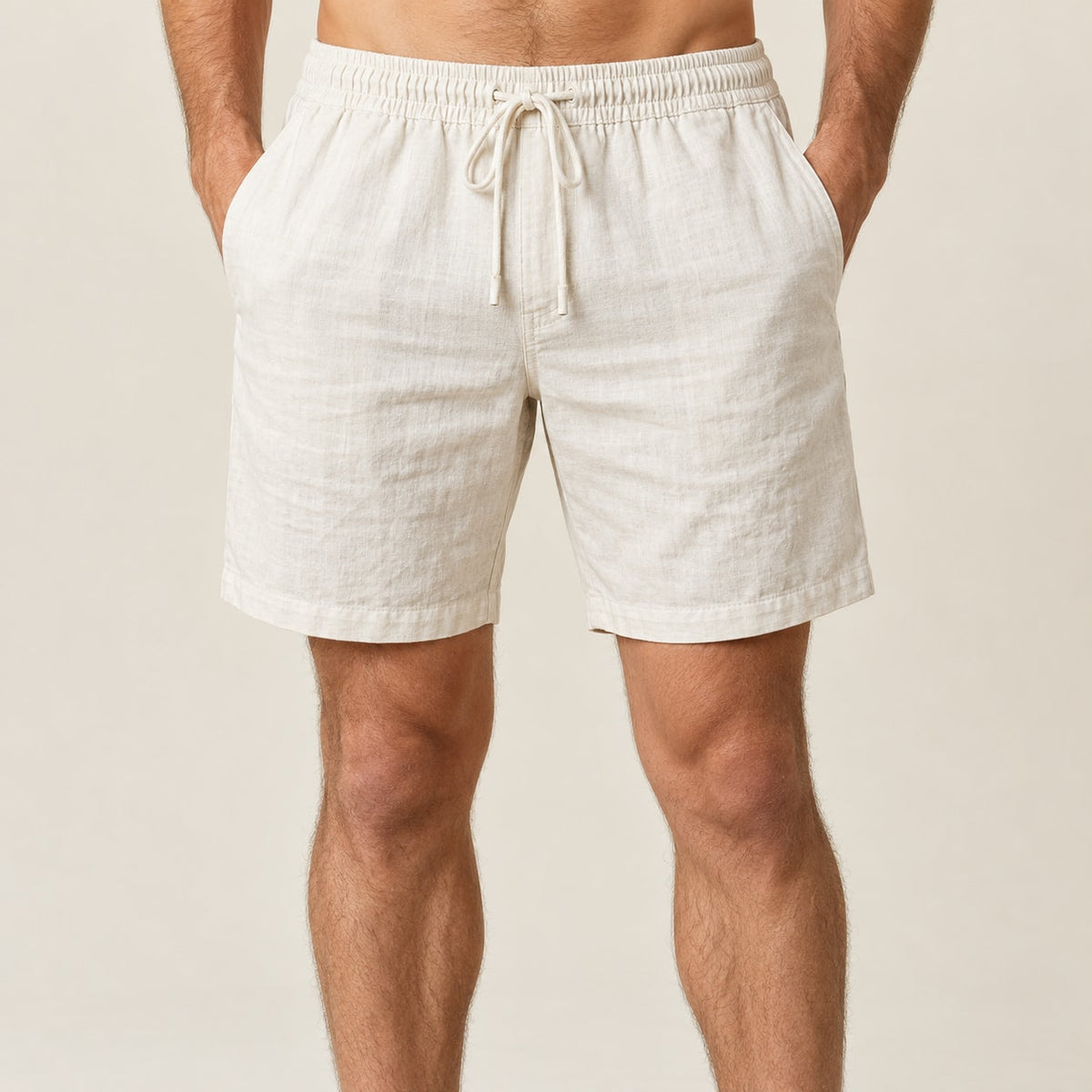 Short Linho e Algodão off white