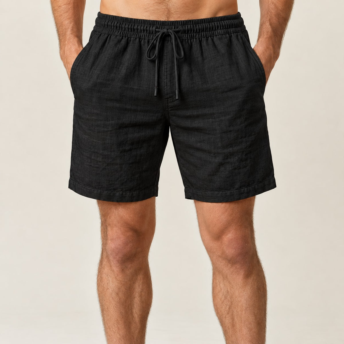 Short Linho e Algodão preto