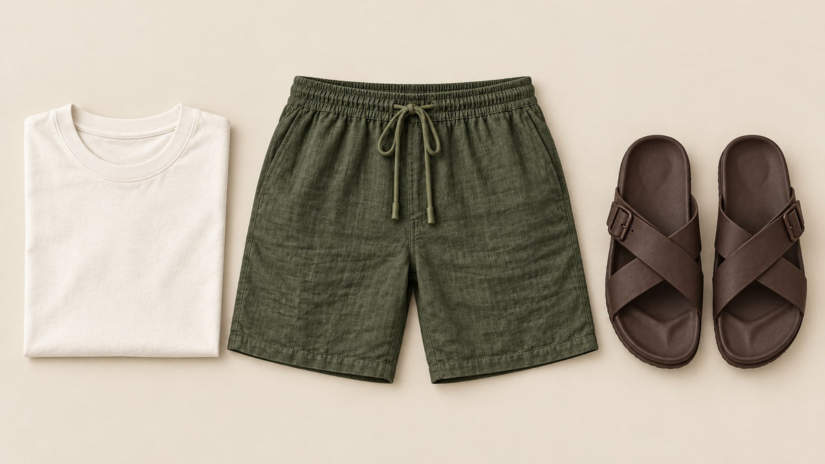 Camiseta, short de linho e sandália AquaShirt