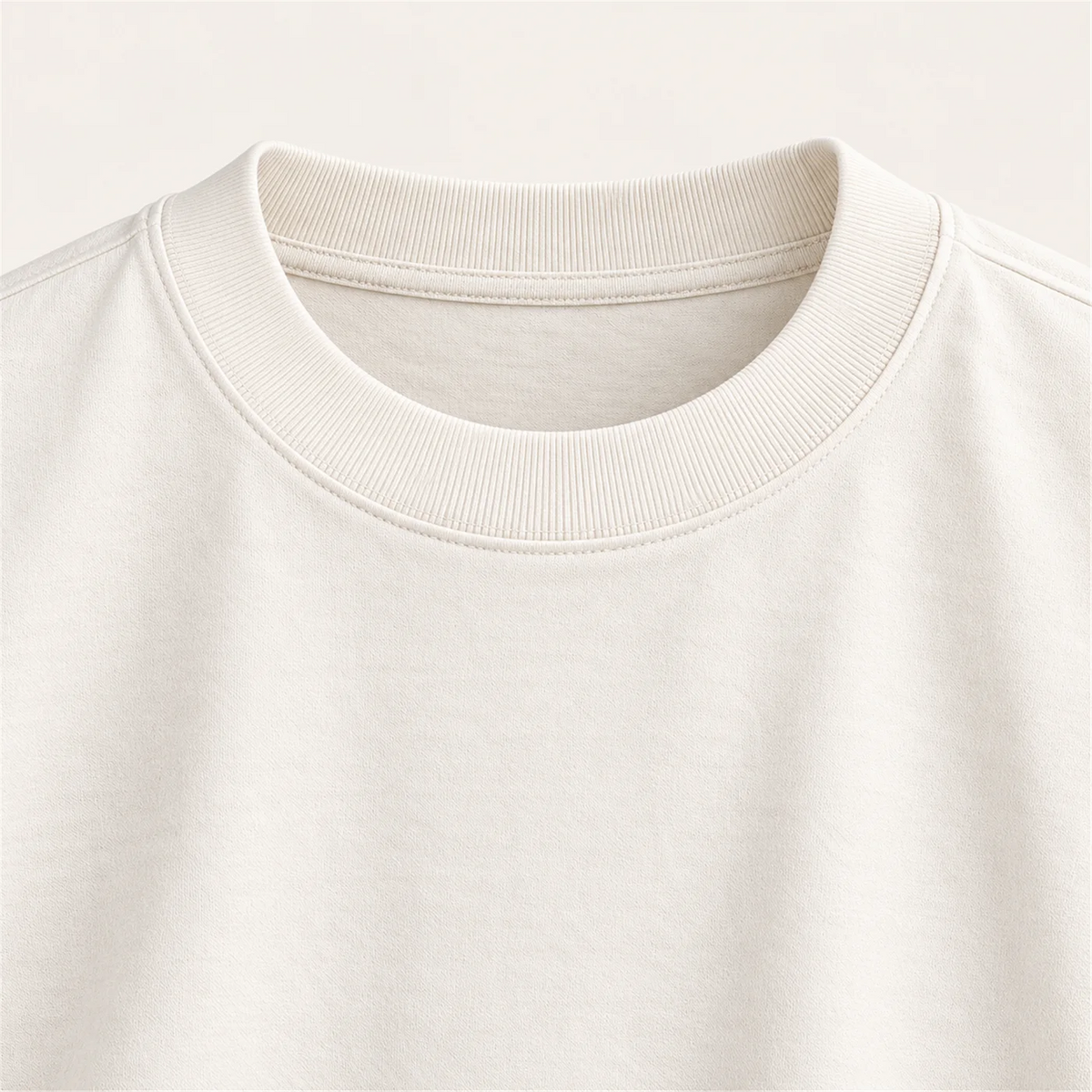 Gola canelada de 3 cm da camiseta Oversized — AquaShirt