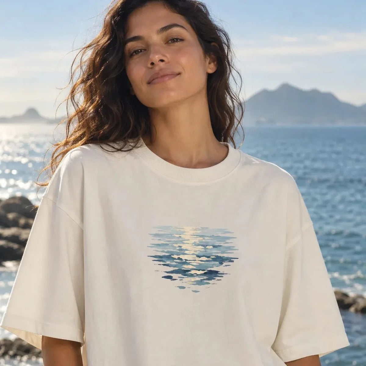 Luz de Maré — camiseta AquaShirt vestida