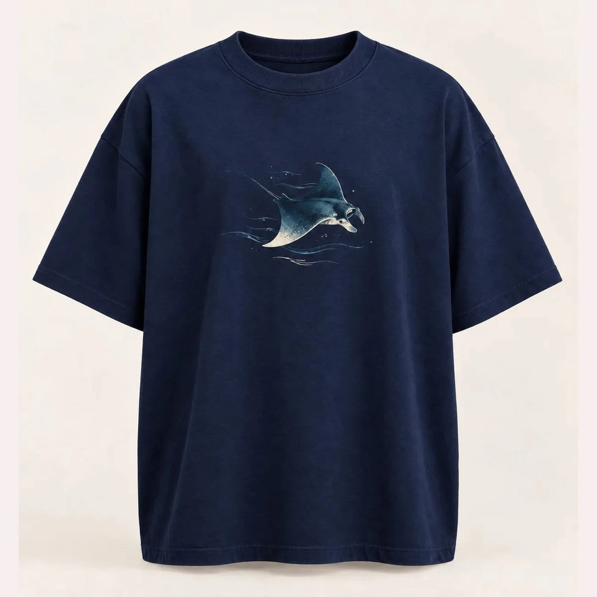 Camiseta Oversized Voo das Águas Azul Marinho 100% algodão — AquaShirt