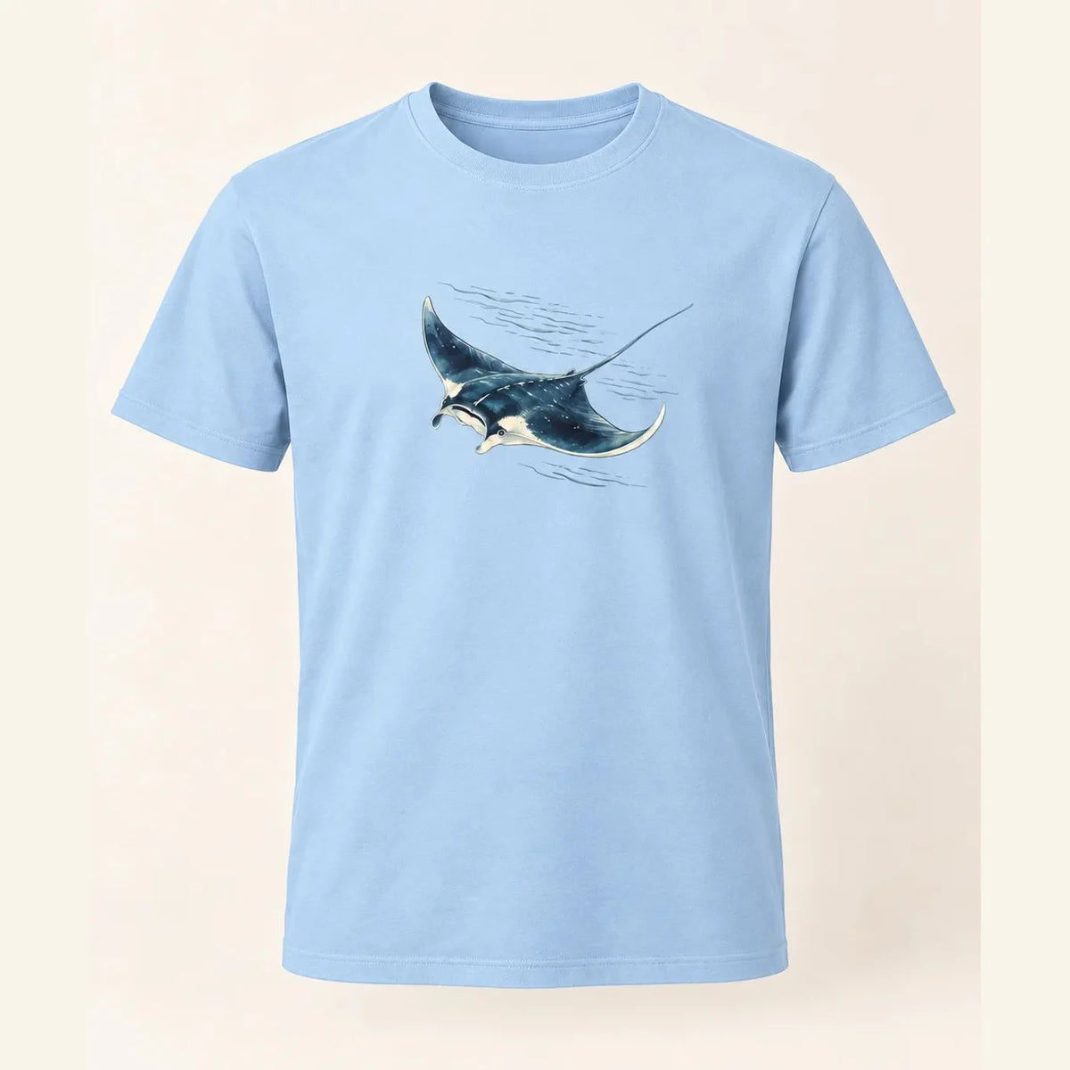 Camiseta Regular Voo das Águas Azul Bebê 100% algodão — AquaShirt