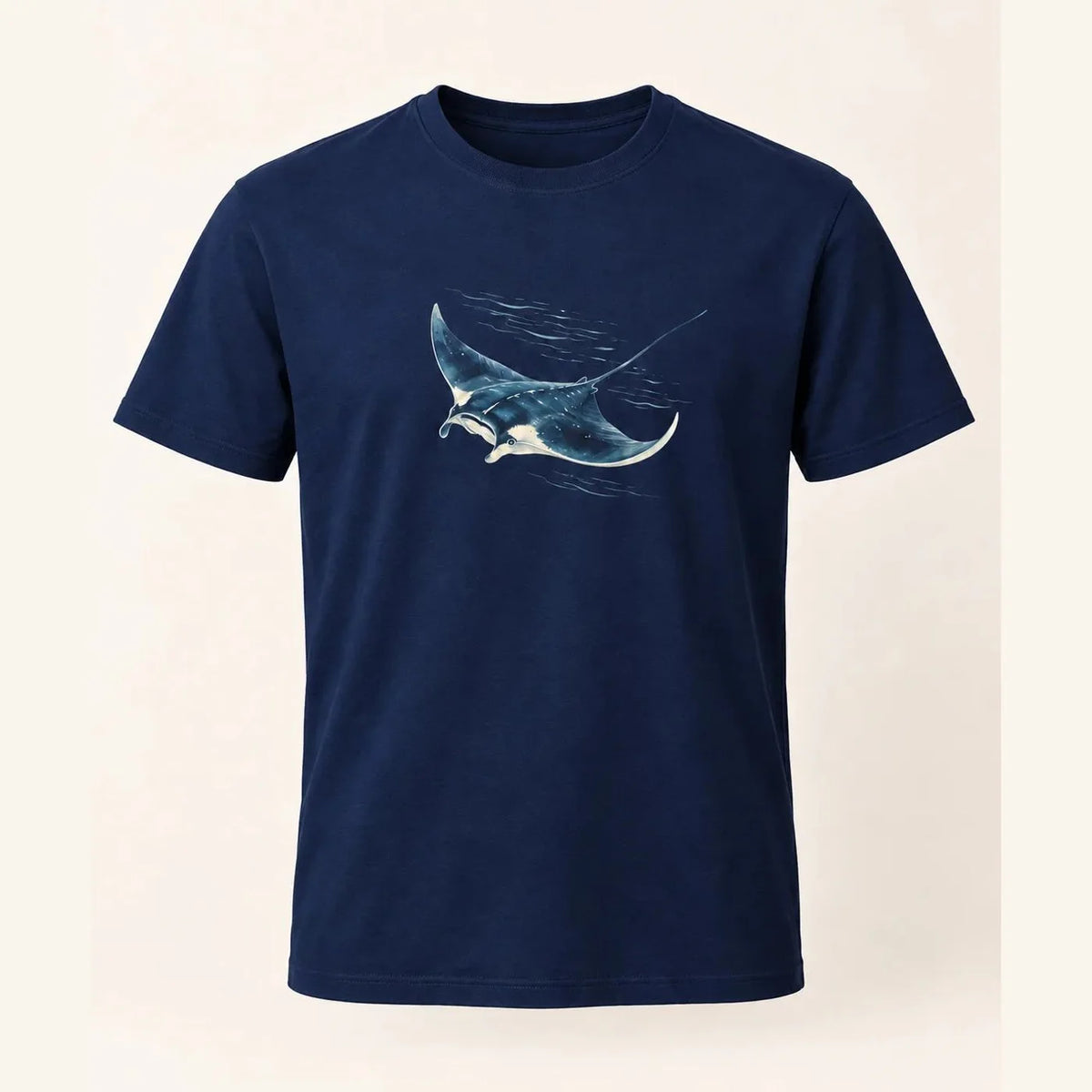 Camiseta Regular Voo das Águas Azul Marinho 100% algodão — AquaShirt
