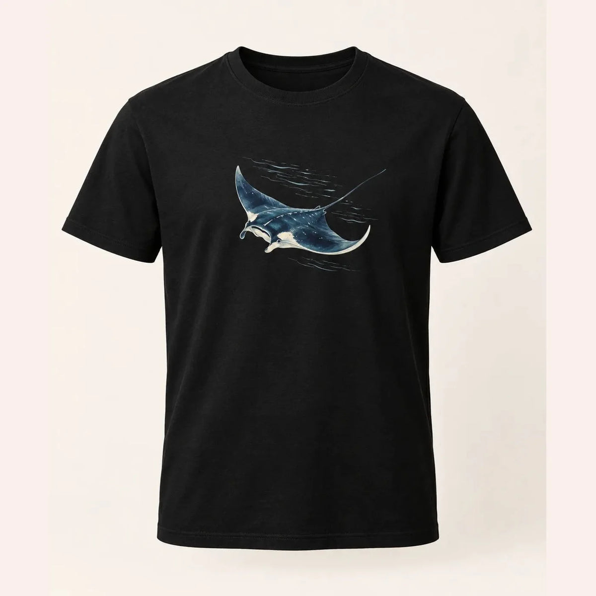 Camiseta Regular Voo das Águas Preta 100% algodão — AquaShirt